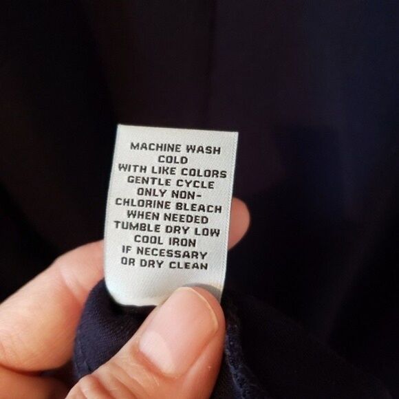 Joan Vass Navy Midi Dress Cap Sleeeve Stretch Jersey Knit Medium - Picture 4 of 6